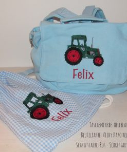 Alternative view of personalisierte Kindergartentasche TRAKTOR mit Namen | Hochwertige Canvastasche  | Lillykids