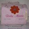 Wickeltasche mit Namen | Sonnenblume rosa