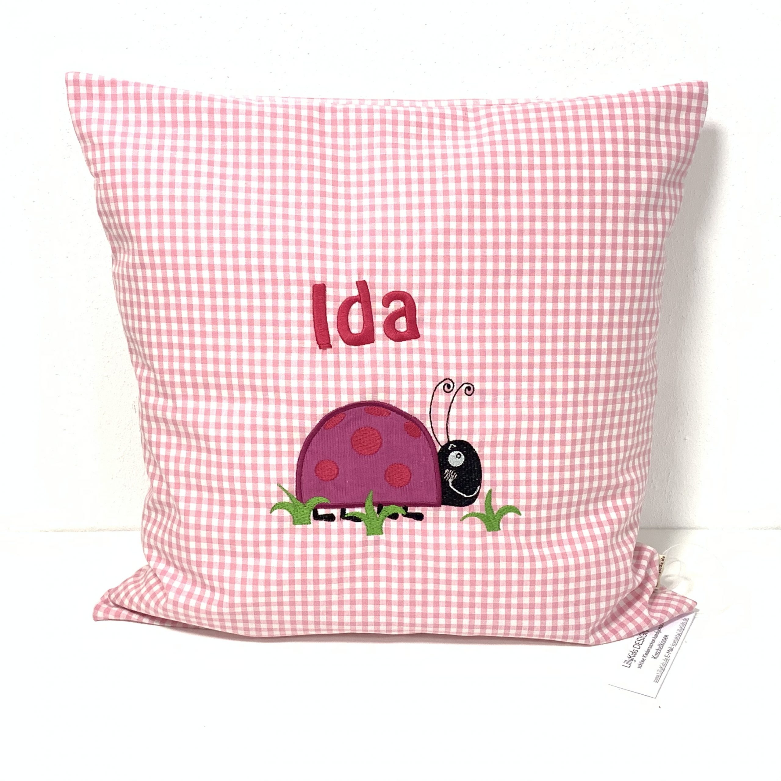 Kuschelkissen Flotter Käfer – personalisiertes Dekokissen fürs Kinderzimmer | Lillykids