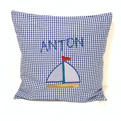 Kuschelkissen Schiff ahoi personalisiert