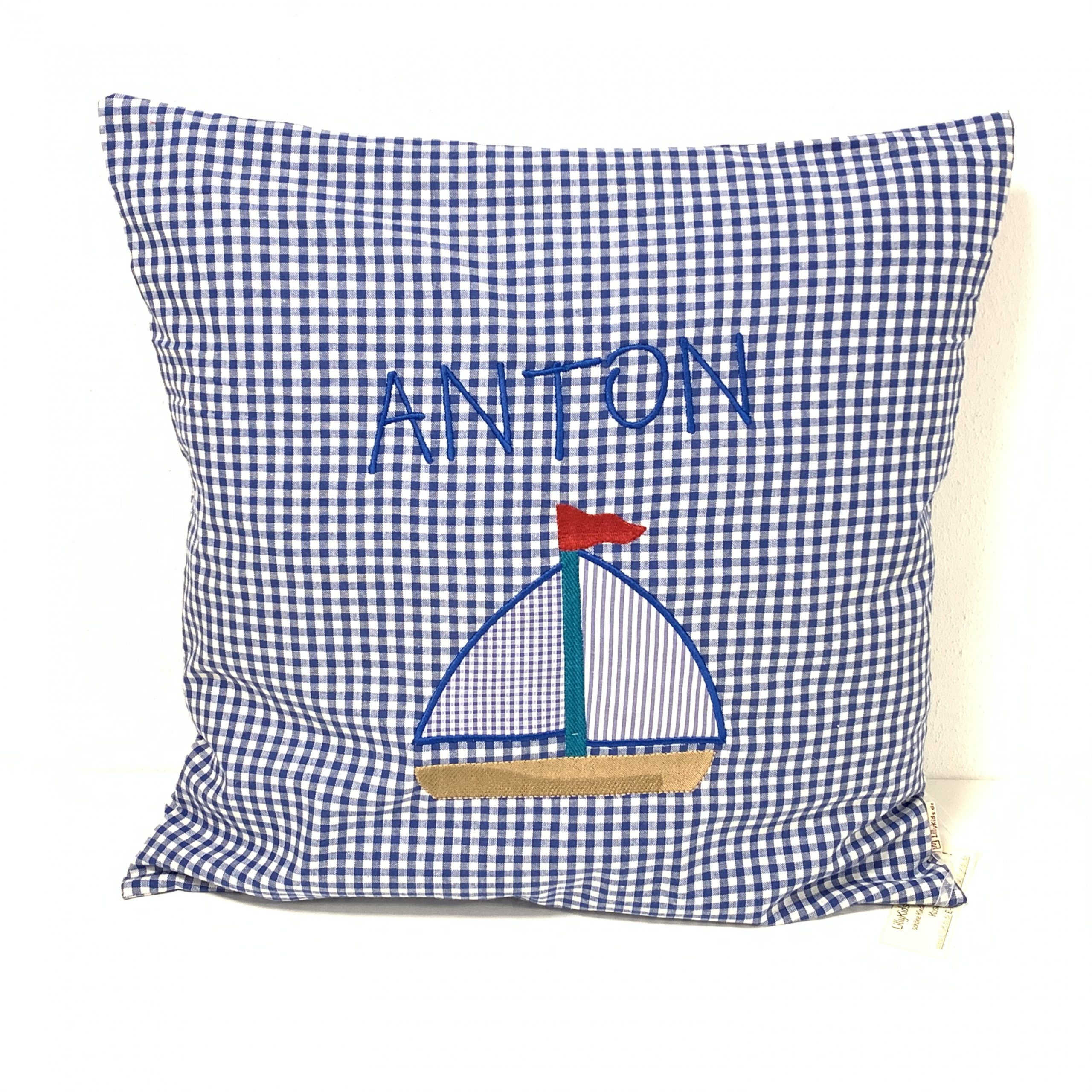 Kuschelkissen Schiff ahoi personalisiert