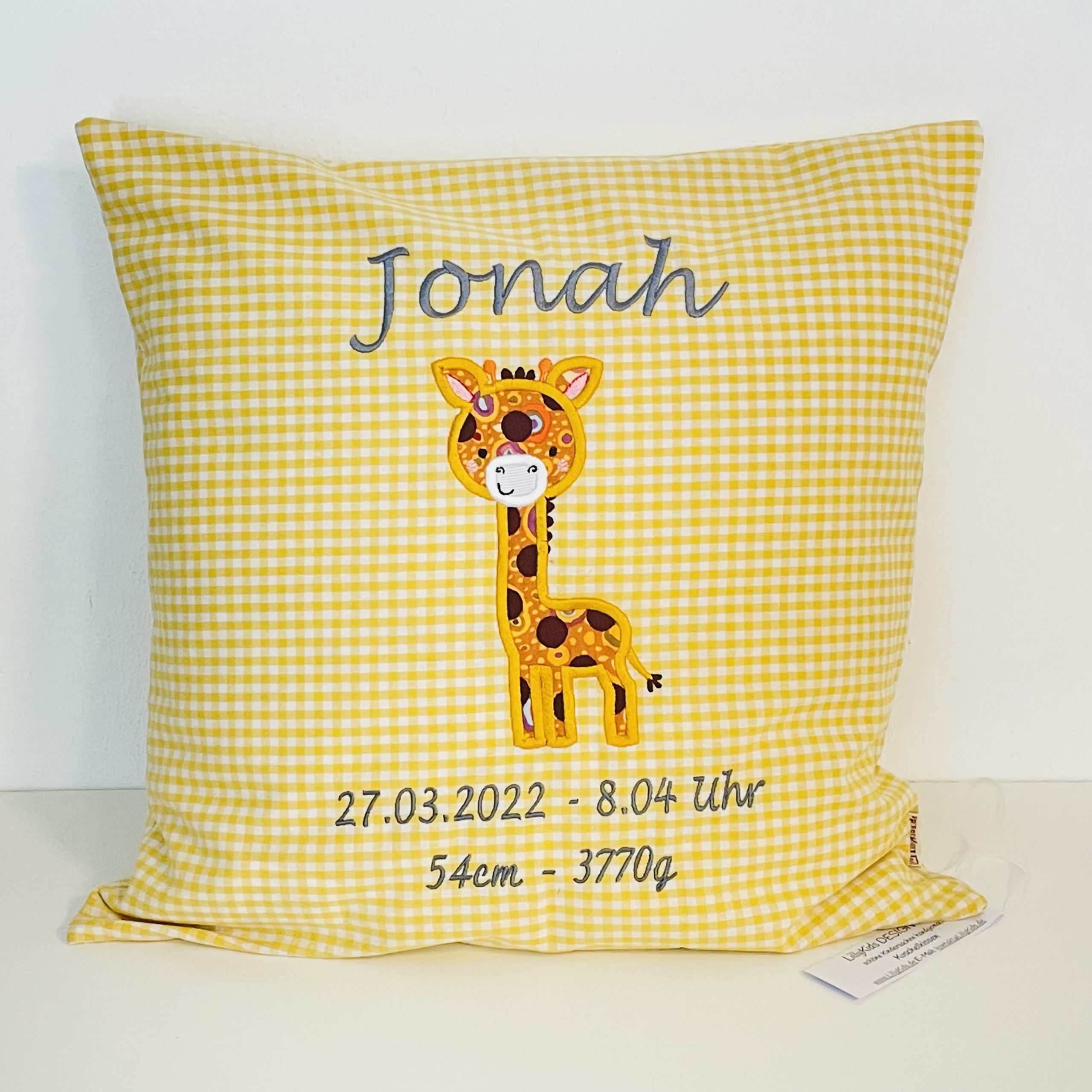 Kuschelkissen Giraffe Gunda personalisiert