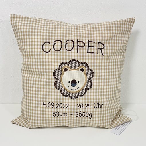 Kuschelkissen Löwe Leo personalisiert