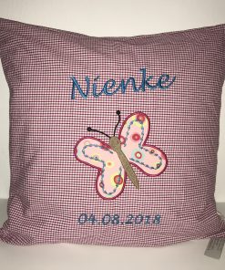 Kuschelkissen Schmetterling B personalisiert