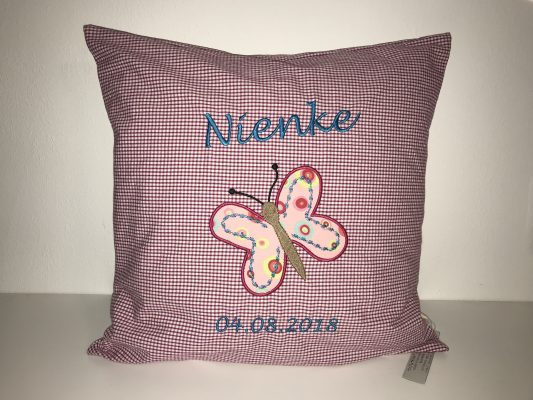 Kuschelkissen Schmetterling B personalisiert