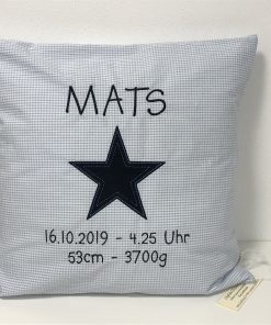 Kuschelkissen Stern personalisiert Lillykids