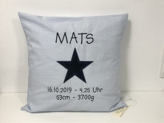 Kuschelkissen Stern personalisiert Lillykids