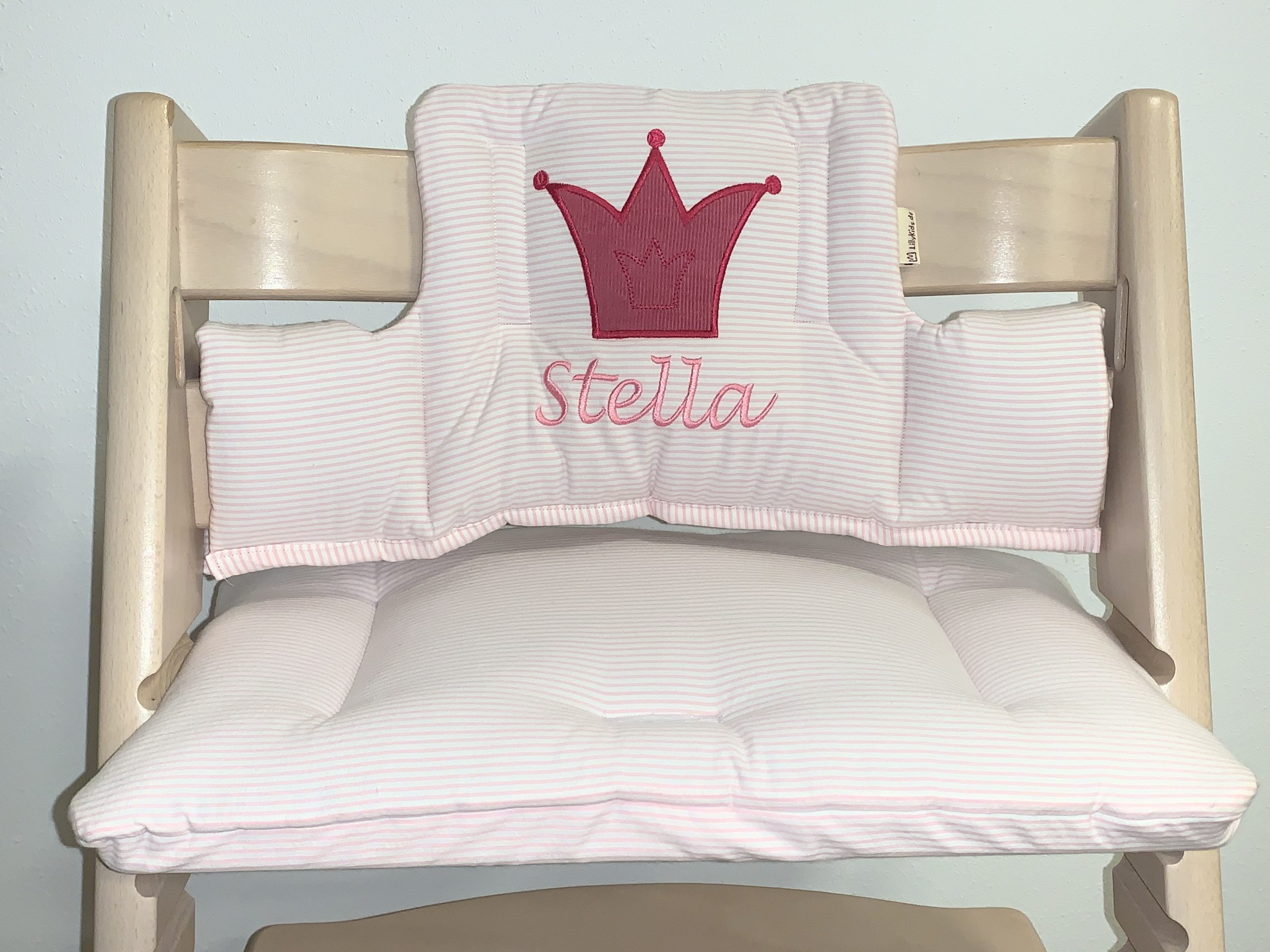 Sitzkissen für Hochstuhl – personalisiert für Tripp Trapp Babyhochstuhl | KRÖNCHEN Diamant – Bild 5