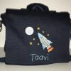 personalisierte Kindergartentasche Rakete