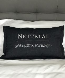 Heimatkissen mit Koordinaten