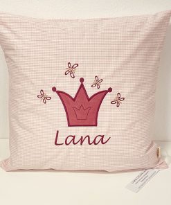 Kuschelkissen Schmetterling Krone personalisiert