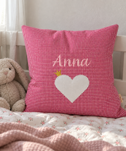 Kuschelkissen Herzchen mit Krönchen